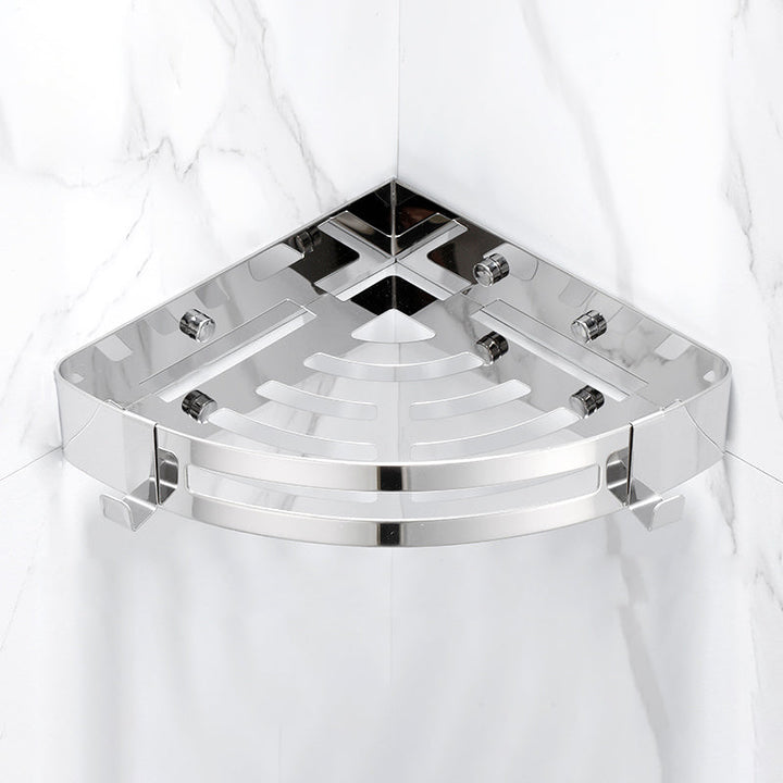 BowLift | Modern Gold/Silver 3-piece Bathroom Accessory Set, Bath Shelf