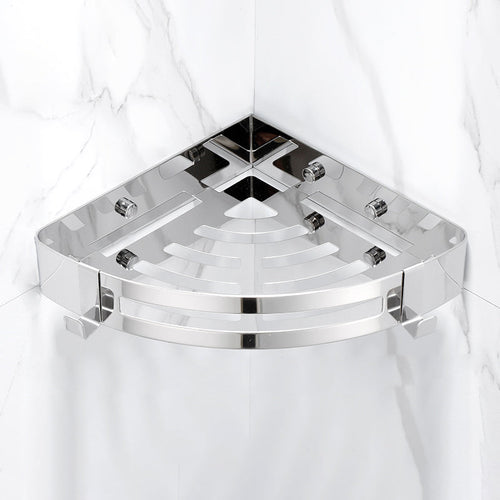 BowLift | Modern Gold/Silver 3-piece Bathroom Accessory Set, Bath Shelf