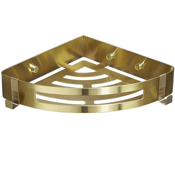 BowLift | Modern Gold/Silver 3-piece Bathroom Accessories Set, Bath Shelf