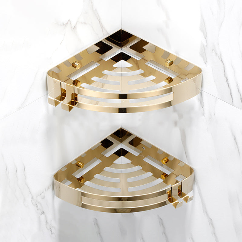 BowLift | Modern Gold/Silver 3-piece Bathroom Accessory Set, Bath Shelf