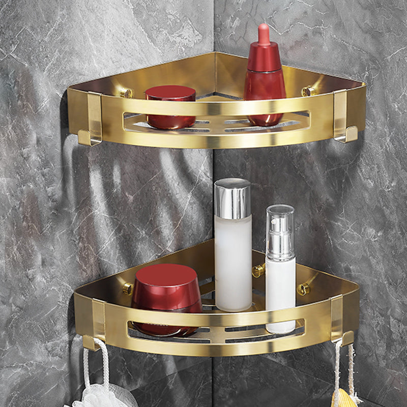BowLift | Modern Gold/Silver 3-piece Bathroom Accessories Set, Bath Shelf