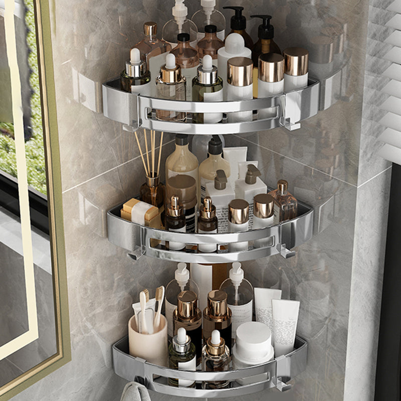 BowLift | Modern Gold/Silver 3-piece Bathroom Accessories Set, Bath Shelf