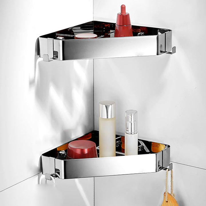 BowLift | Modern 3-piece bathroom accessory set made of stainless steel, bathroom shelf
