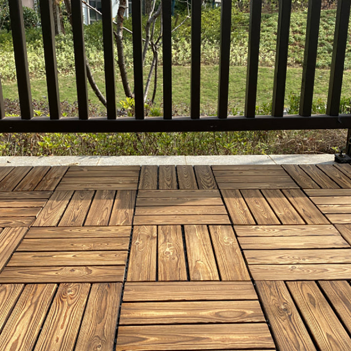 BowLift | Outdoor composite decking tiles with snap-in stripe detail kit decking tiles