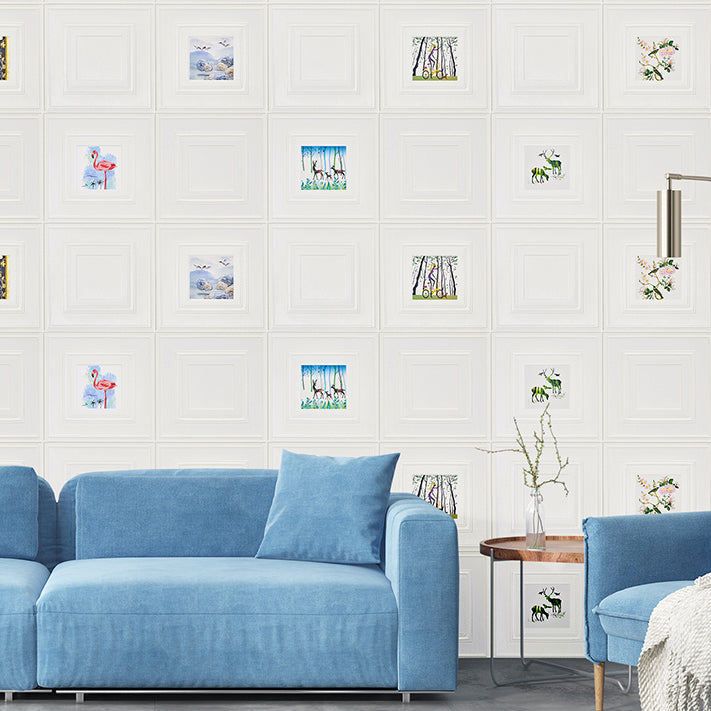 BowLift | Modern Wall Panel Cartoon Print Peel and Stick Waterproof Wall Panel