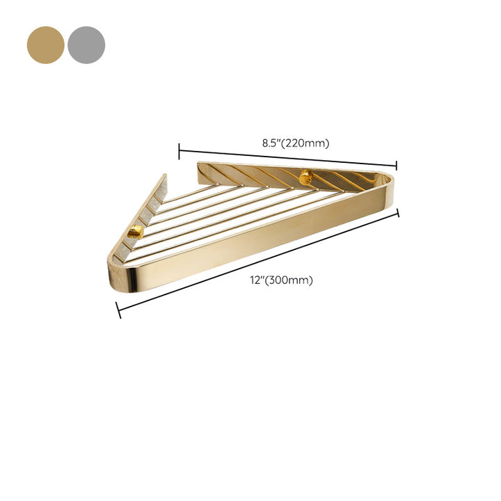 BowLift | 2-piece modern bathroom accessory set, polished chrome/gold, bathroom shelf