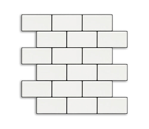 BowLift | White Subway Tile Waterproof PVC Peel & Stick Tile for Backsplash Wall