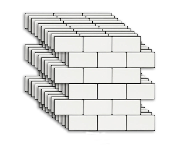 BowLift | White Subway Tile Waterproof PVC Peel & Stick Tile for Backsplash Wall