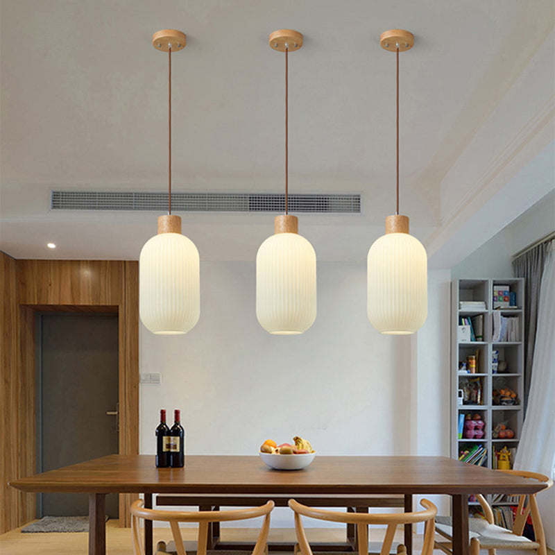 BowLift | VintageLight - Stylish wood and glass pendant lamp