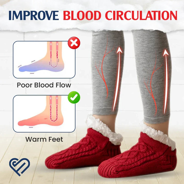 BowLift | Fleece-Lined Non-Slip Thermal Slippers Socks