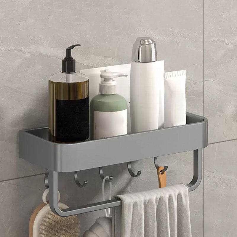 BowLift | Modern Grey 2-piece Bathroom Accessory Set, Matt Grey, Bathroom Shelf
