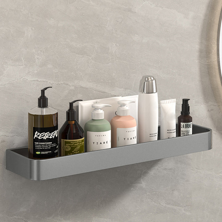 BowLift | Modern Grey 2-piece Bathroom Accessory Set, Matte Grey, Bathroom Shelf