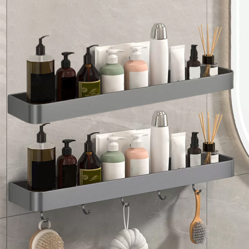 BowLift | Modern Grey 2-piece Bathroom Accessory Set, Matt Grey, Bathroom Shelf