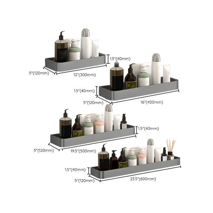 BowLift | Modern Grey 2-piece Bathroom Accessory Set, Matt Grey, Bathroom Shelf