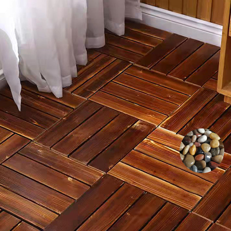 BowLift | 4-Slat Wood Floor Tiles Interlocking Installation Floor Tiles