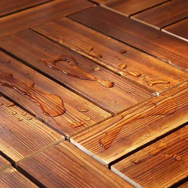 BowLift | 4-Slat Wood Floor Tiles Interlocking Installation Floor Tiles