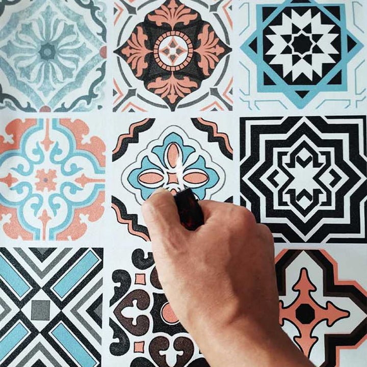 BowLift | Spanish Pattern Single Tile Waterproof Peel & Stick Tile for Splashback Wall
