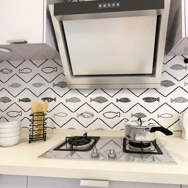 BowLift | Waterproof PVC Tile Singular Peel & Stick Tile for Kitchen Splashback Wall