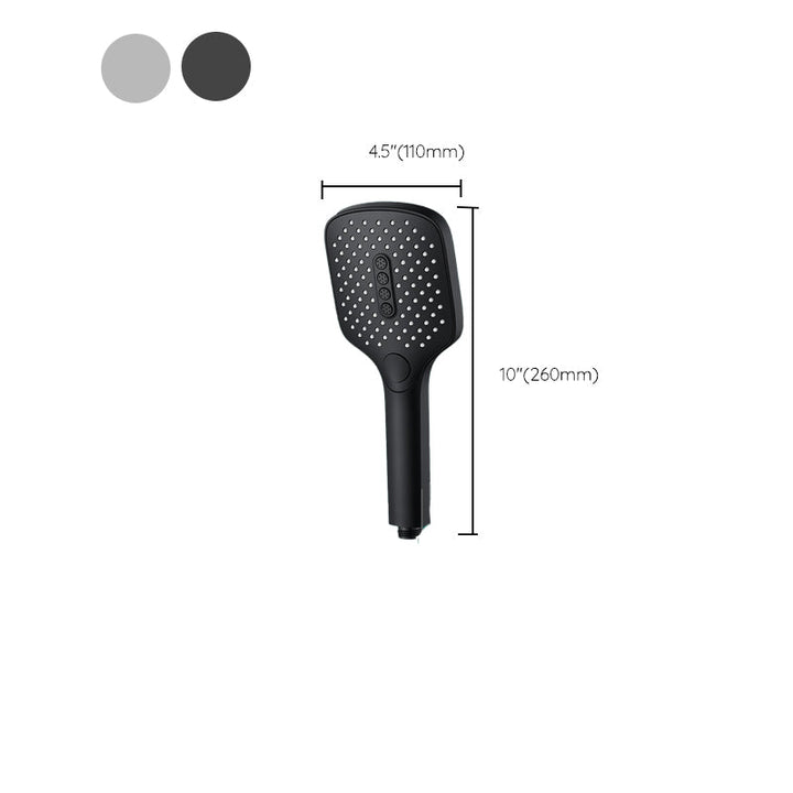 BowLift | Rectangular Self-Cleaning Hand Shower Adjustable Spray Pattern Wall Mounted Hand Shower