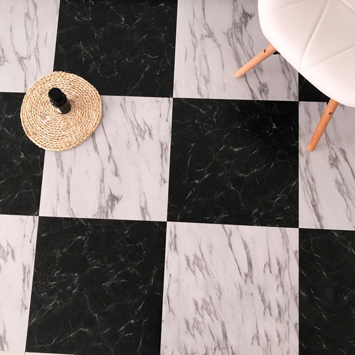 BowLift | Modern Water-Repellent Plastic Floor Fabric Look Square Edge Floor Tiles