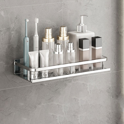 BowLift | Silver Bathroom Accessory Set Metal 1/2/3 - Piece Bathroom Shelf