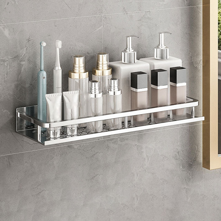 BowLift | Silver Bathroom Accessory Set Metal 1/2/3 - Piece Bathroom Shelf