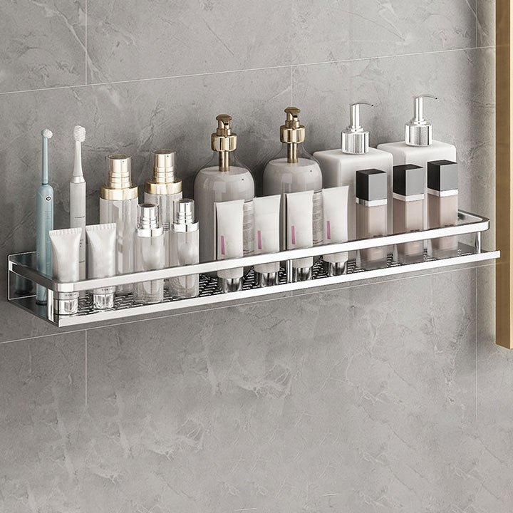 BowLift | Silver Bathroom Accessory Set Metal 1/2/3 - Piece Bathroom Shelf
