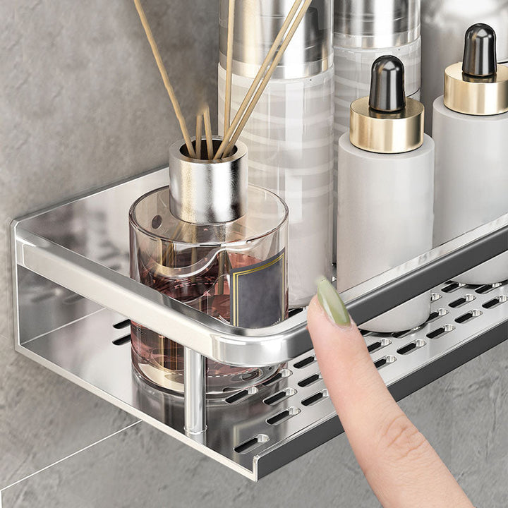 BowLift | Silver Bathroom Accessory Set Metal 1/2/3 - Piece Bathroom Shelf
