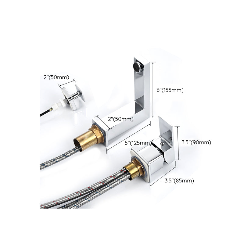 BowLift | Contemporary Bath Faucet Trim Deck Mounted Low Arc Bathroom Faucet
