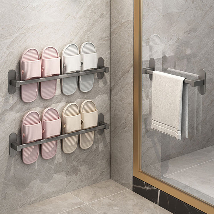BowLift | Gray Bathroom Accessory Set Modern 1/2 - Piece Bathroom Shelf Rustproof