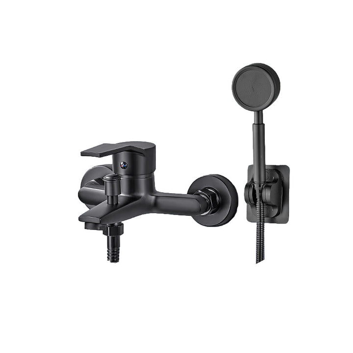 BowLift | Wall-mounted fixed bathtub faucet lever handle with hand shower