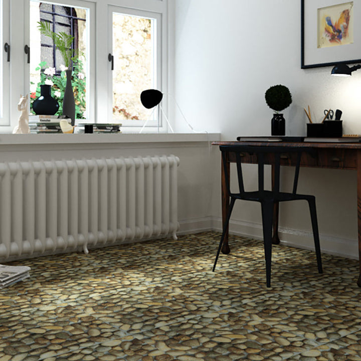 BowLift | Modern Stone Look Plastic Flooring Waterproof Tiles with Square Edge