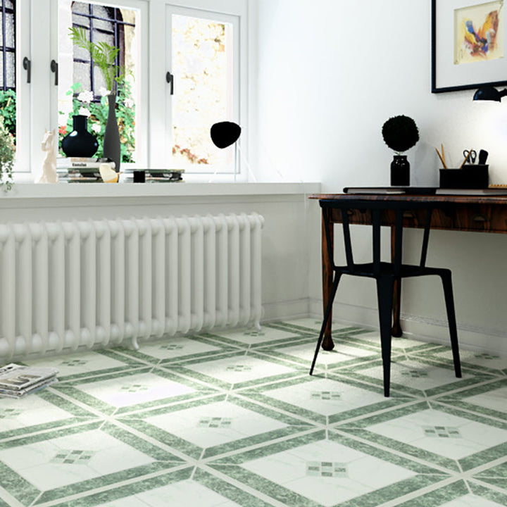 BowLift | Modern Stone Look Plastic Flooring Waterproof Tiles with Square Edge
