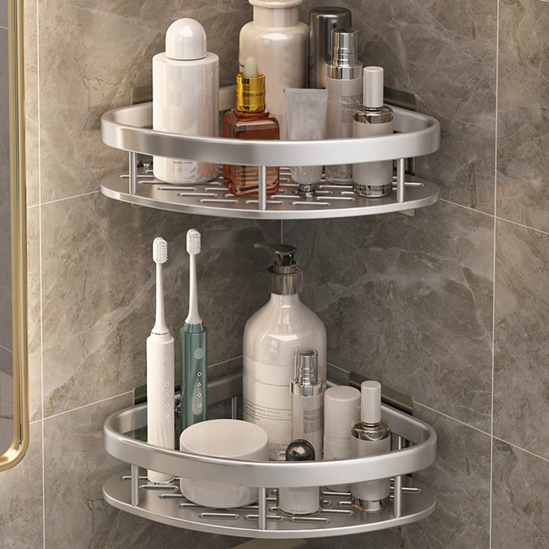 BowLift | Silver/Black Bathroom Accessories Set Modern 1/2/3 - Piece Bathroom Shelf