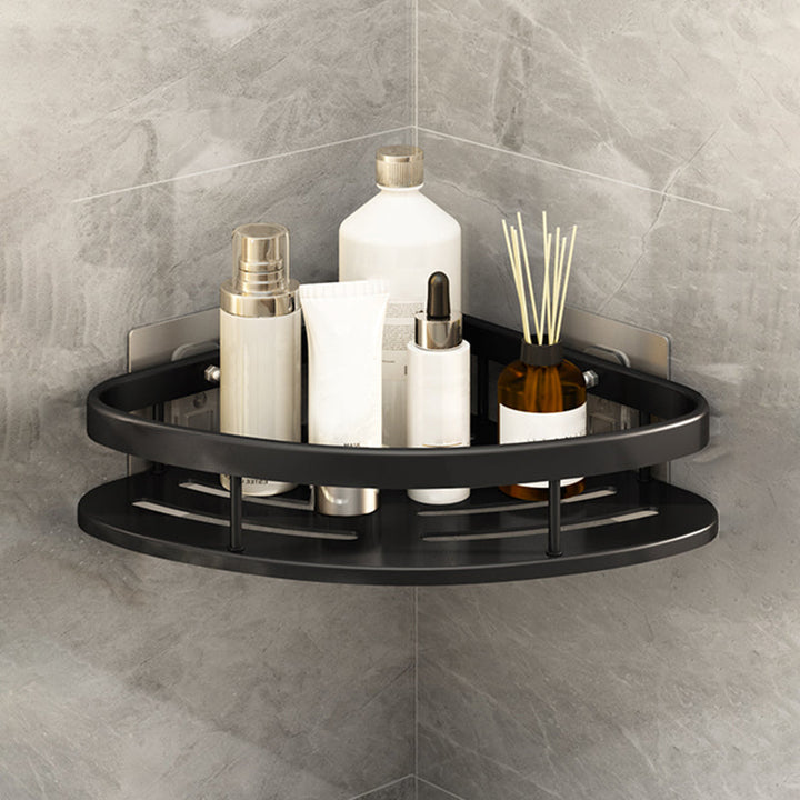 BowLift | Silver/Black Bathroom Accessories Set Modern 1/2/3 - Piece Bathroom Shelf
