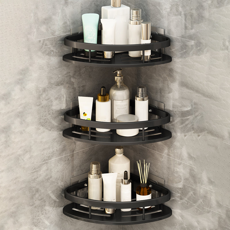 BowLift | Silver/Black Bathroom Accessories Set Modern 1/2/3 - Piece Bathroom Shelf
