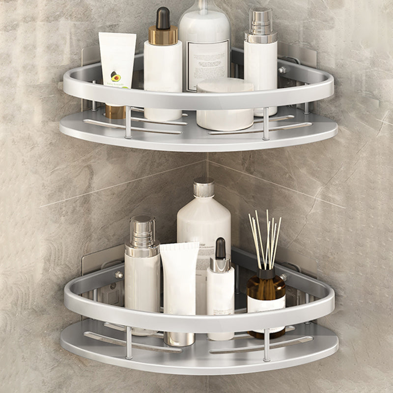 BowLift | Silver/Black Bathroom Accessories Set Modern 1/2/3 - Piece Bathroom Shelf