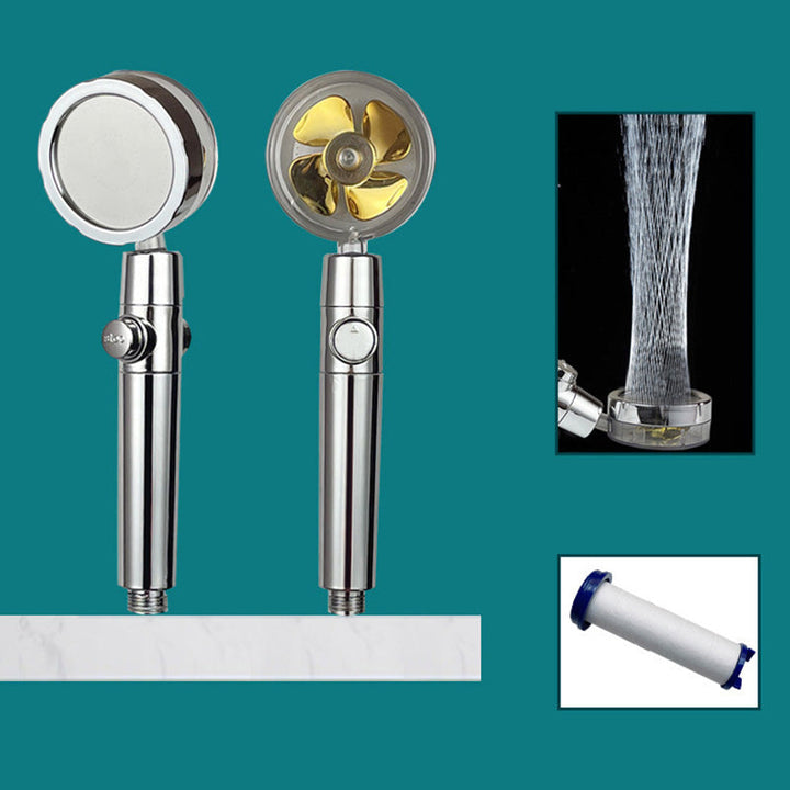 BowLift | Modern Round Handheld Showerhead Rain Spray Head made of Plastic