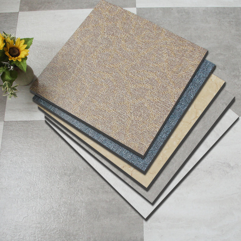 BowLift | Square Plastic Floor Water-Repellent Fabric Look Peel & Stick Floor Tiles