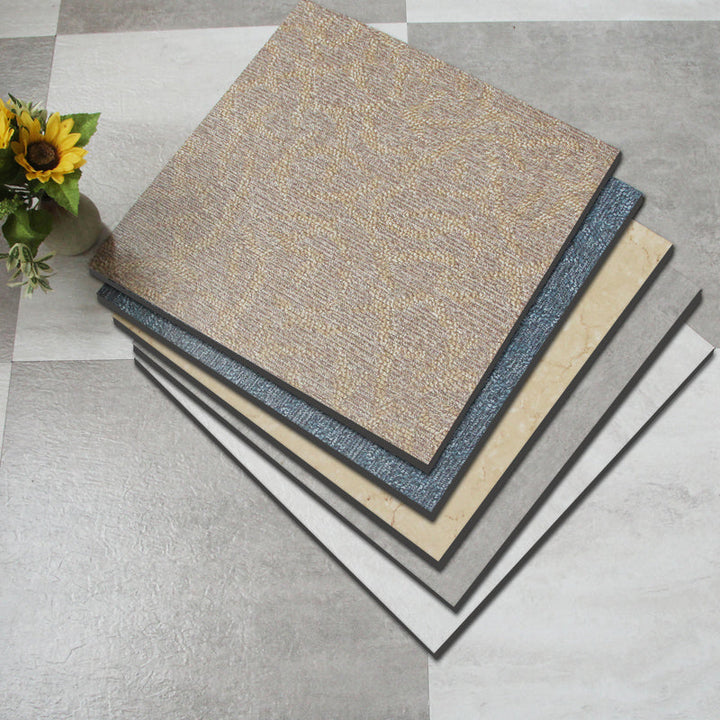 BowLift | Square Plastic Floor Water-Repellent Fabric Look Peel & Stick Floor Tiles