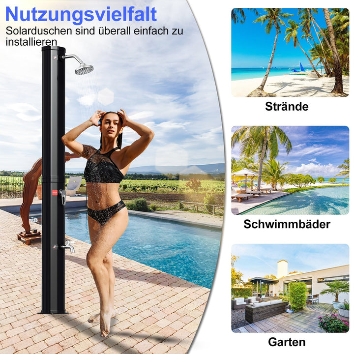 Solar shower 35L garden shower incl. protective cover | Bowlift