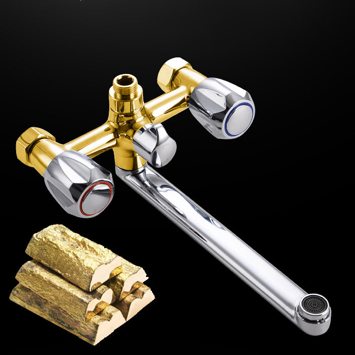 BowLift | Contemporary Bathtub Faucet Trim Chrome Wall-Mounted Swivel Spout with Hand Shower