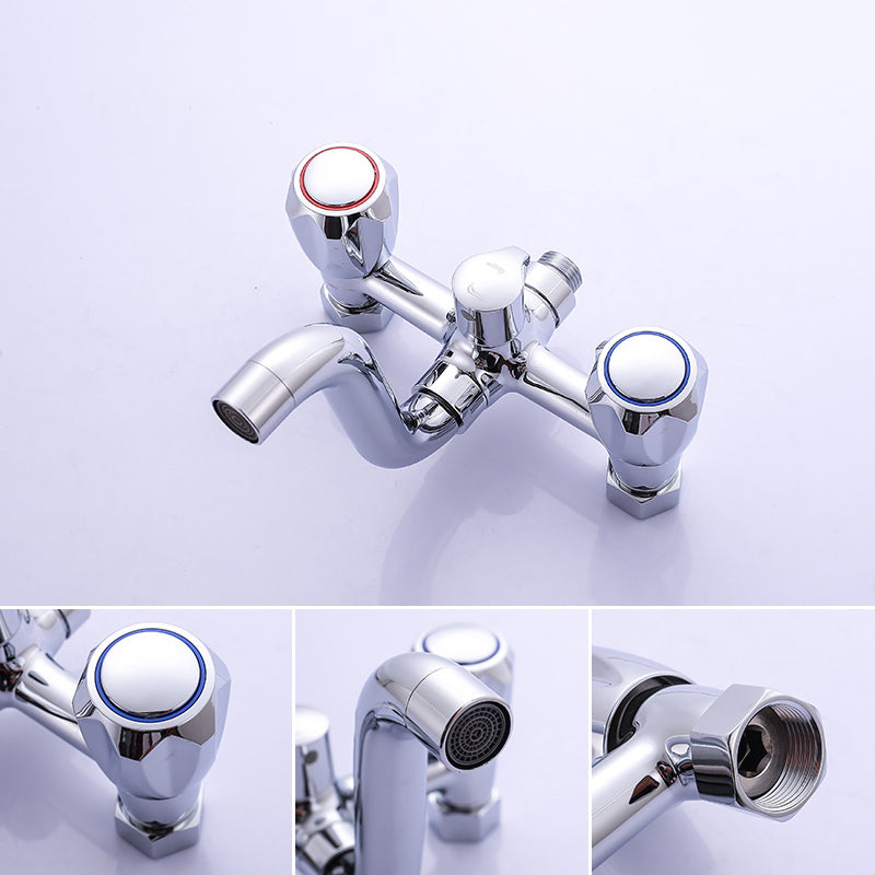BowLift | Chrome Bathroom Faucet Trim Wall-mounted Swing Faucet with Hand Shower
