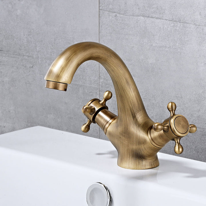 BowLift | Bathroom Accessories Faucet Double Cross Handle Low Arc Industrial Sink Faucet