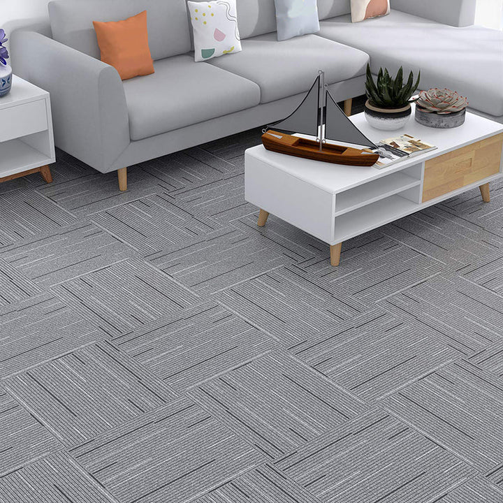 BowLift | Fabric Look Plastic Floor Water Resistant Square Edge Floor Tiles