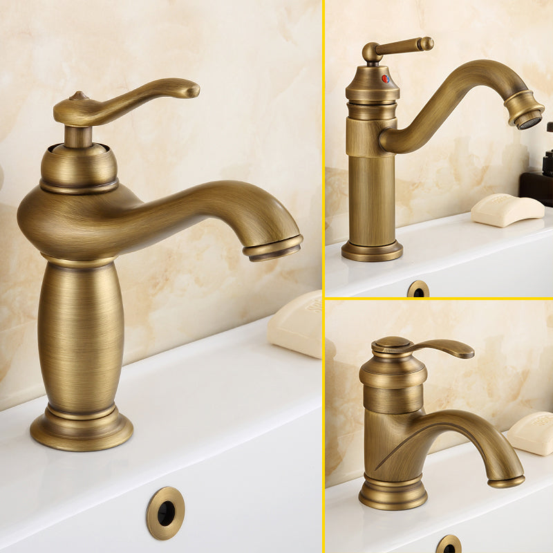 BowLift | Brass Bathroom Vessel Sink Faucet Single Handle Round Basin Faucet with Water Hose