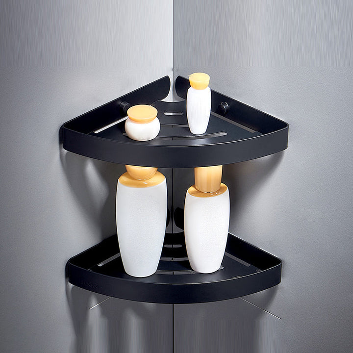 BowLift | Silver/Black Bathroom Set Modern 1/2/3 Piece Anti-Rust Bathroom Shelf