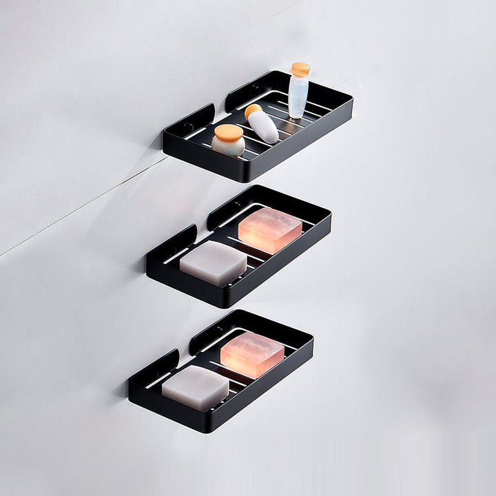 BowLift | Silver/Black Bathroom Set Modern 1/2/3 Piece Anti-Rust Bathroom Shelf