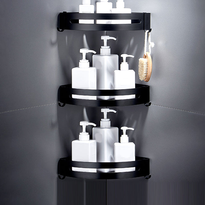 BowLift | Black Bathroom Set Modern 1/2/3 - Piece Anti-Rust Bathroom Rack