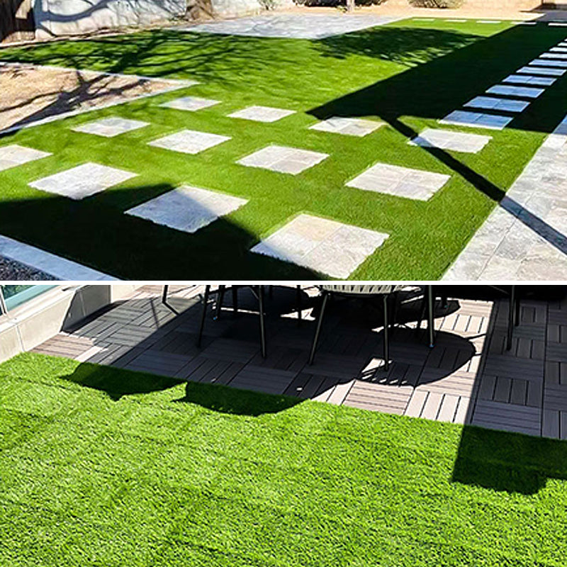 BowLift | Outdoor Deck tiles with striped detail composite snap parts wood deck tiles